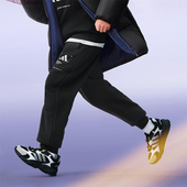 阿迪达斯正品 2025秋季 款 Adidas 儿童日常束脚运动保暖长裤 KB5130