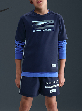Nike/耐克正品Dri-FIT大童印花透气休闲耐穿短袖HJ3743-410