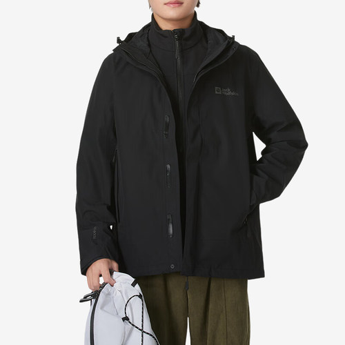 Jack wolfskin/狼爪正品新款男士软壳三合一外套5118356-6000