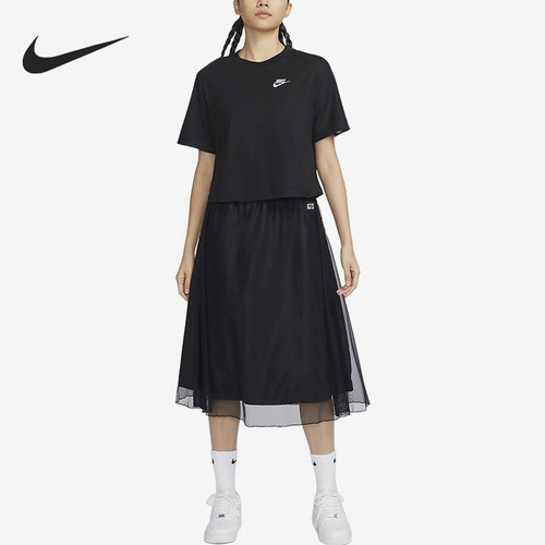 Nike/耐克正品女士时尚休闲舒适圆领短款短袖T恤FB8353-010