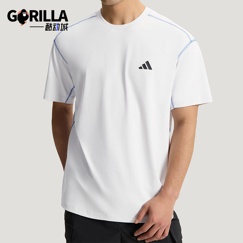 Adidas/阿迪达斯正品LOOSE T-SHIRT男士运动凉感短袖T恤KZ2247
