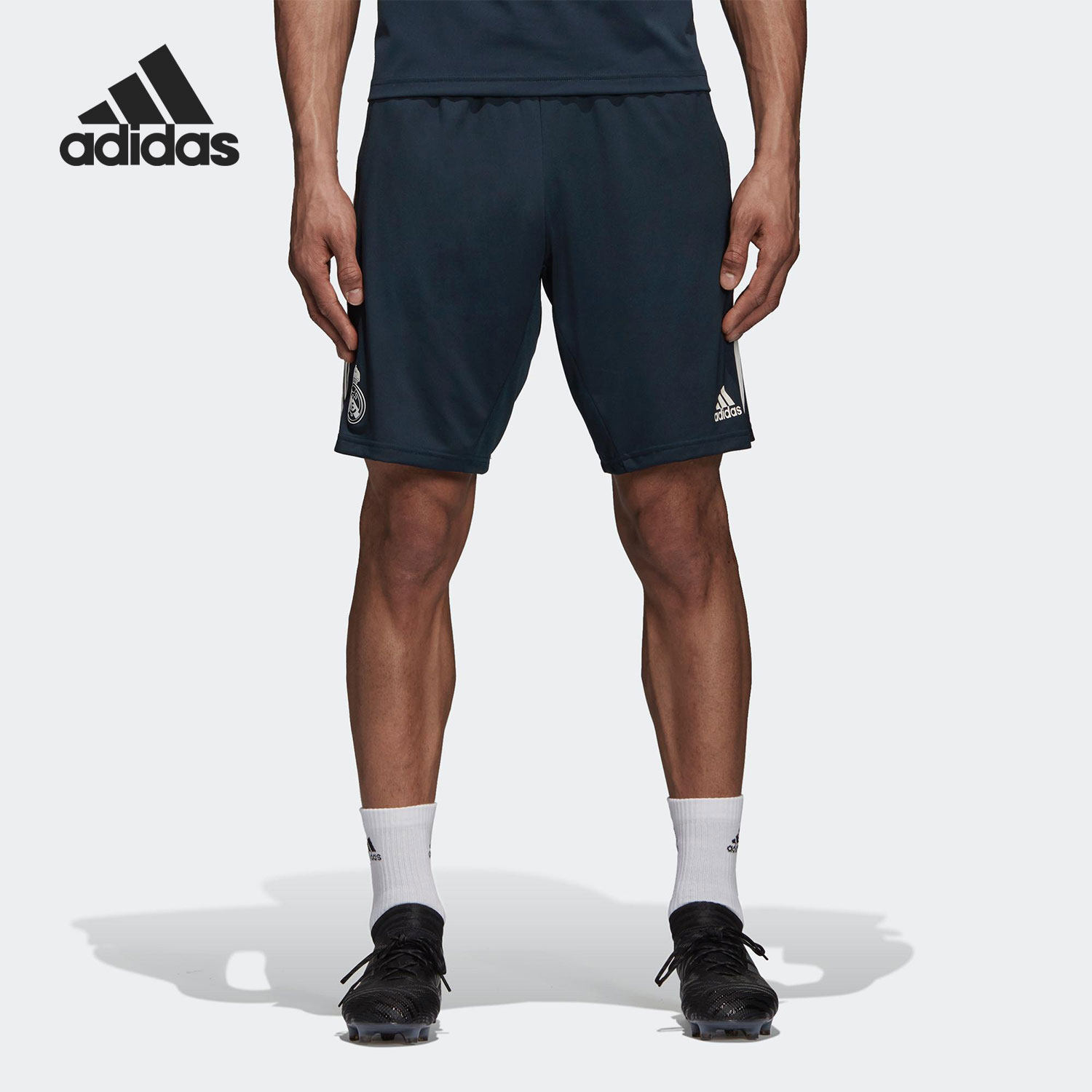 Adidas/阿迪达斯正品男子足球训练运动针织透气短裤 CW8653