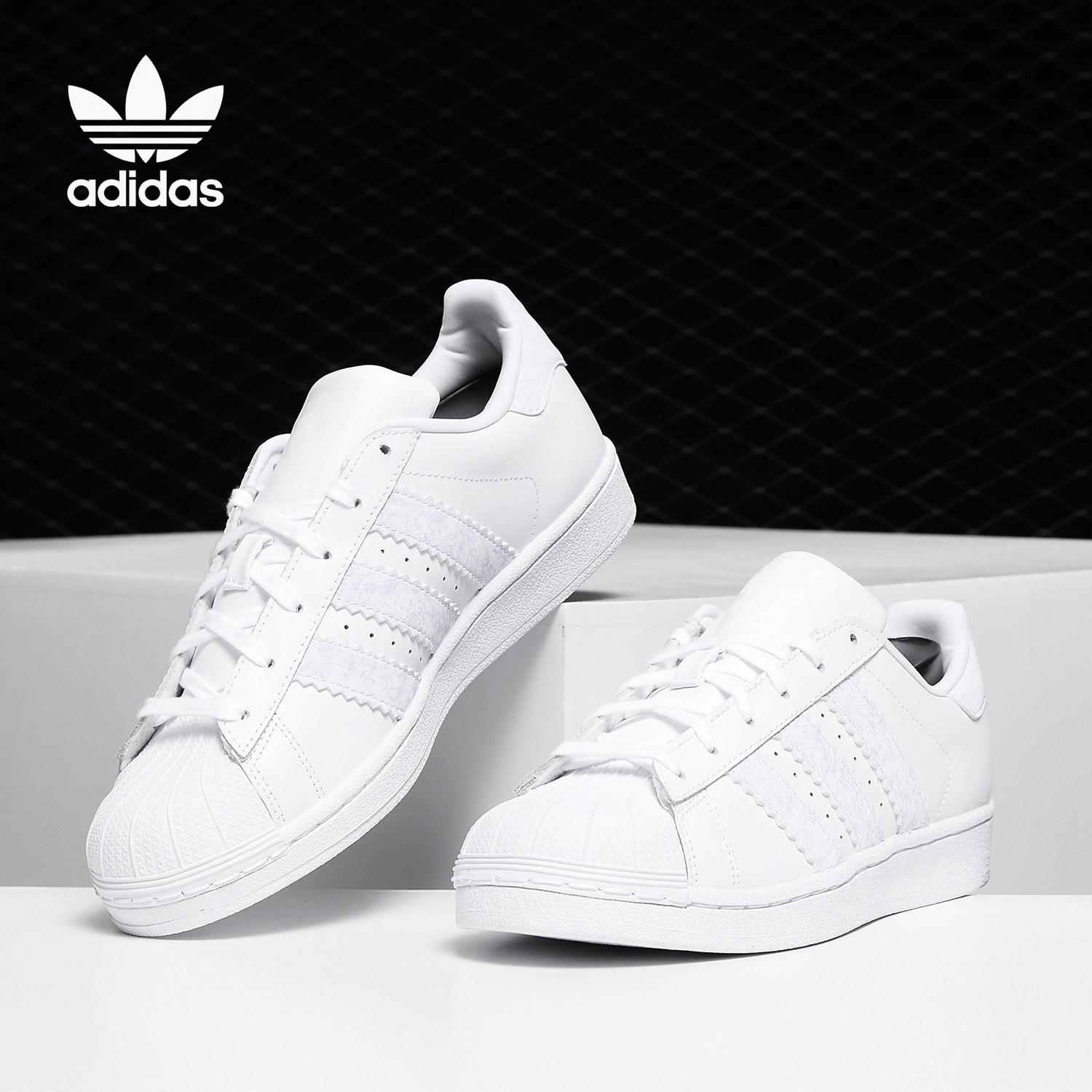 Adidas/阿迪达斯正品 女子三叶草SUPERSTAR贝壳头休闲板鞋 CG6612,运动鞋new,板鞋,淘宝优惠券,粉丝福利购,淘宝优惠卷