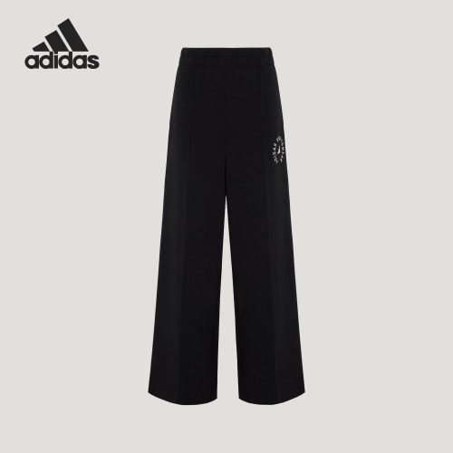 Adidas/阿迪达斯正品女士休闲通勤高腰阔腿运动长裤LD8842