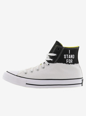 Converse匡威 春款All star高帮黑白字母涂鸦休闲帆布鞋 165709C
