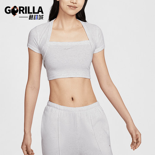 Nike/耐克正品夏季女士细罗纹三合一经典两件套短袖HJ1300-051