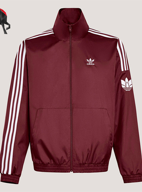 Adidas/阿迪达斯正品三叶草男女梭织复古休闲日常宽松外套KV8854