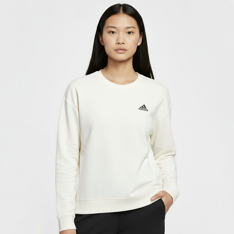 Adidas/阿迪达斯正品V LABEL FT CREW男女简约宽松卫衣JM9111