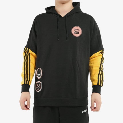 Adidas/阿迪达斯正品NEO加绒卫衣男 冬季保暖休闲套头衫EI4543