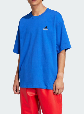 Adidas/阿迪达斯正品三叶草男印花宽松潮流休闲透气短袖T恤JN4847