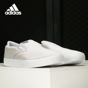 Adidas/阿迪达斯正品 VS SET 男女低帮一脚蹬帆布板鞋DB0105