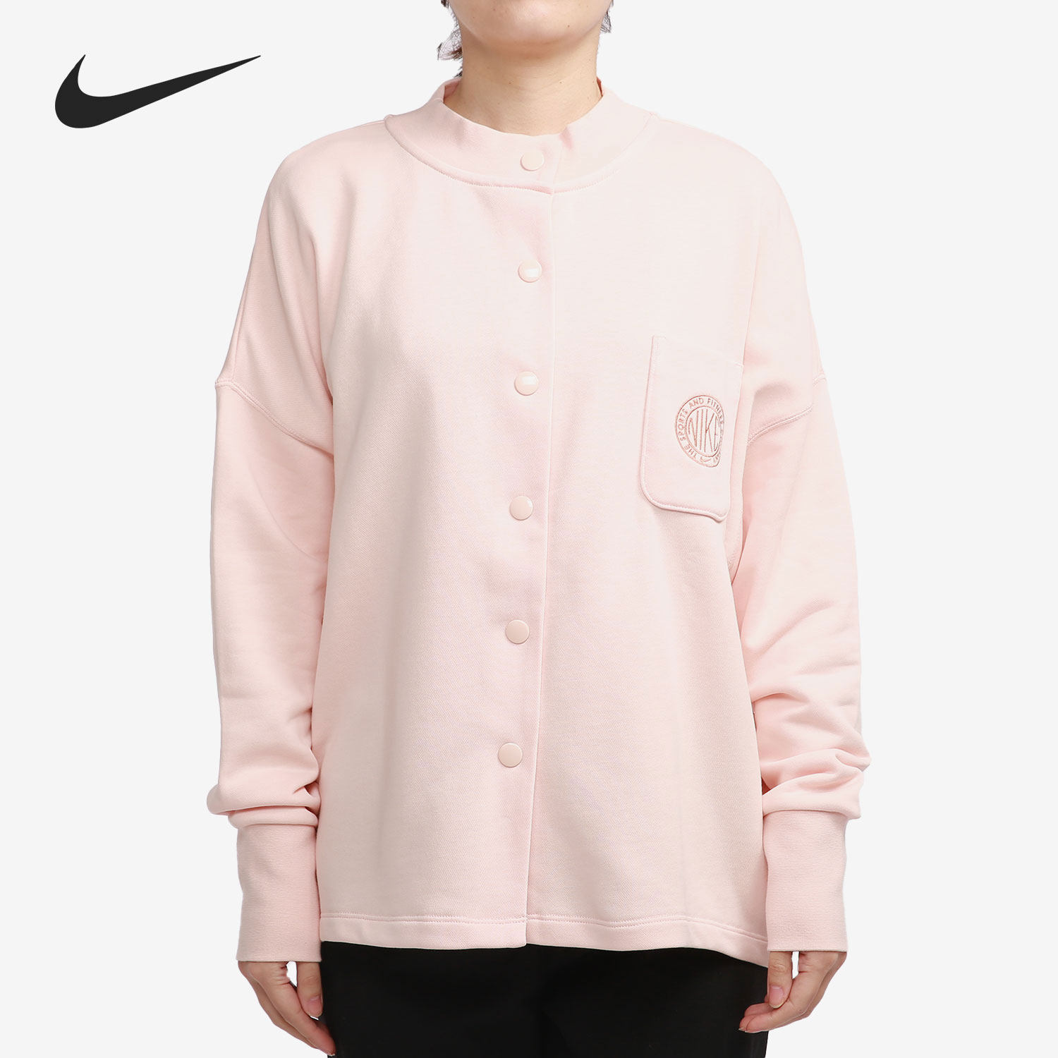 Nike/耐克正品当季新款女子休闲按扣开衫运动夹克外套 CZ8563-805