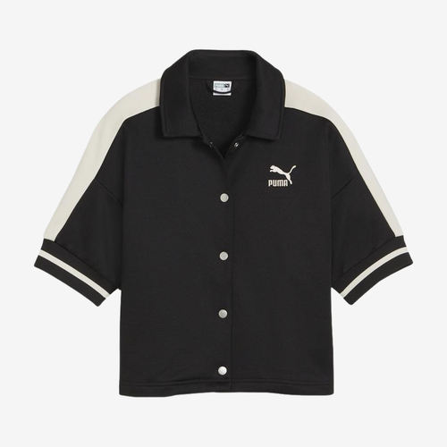 Puma彪马正品T7女款翻领短袖休闲运动日常出行夹克624343-01
