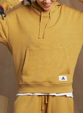 Adidas/阿迪达斯正品女士运动训练休闲连帽卫衣套头衫IU3172