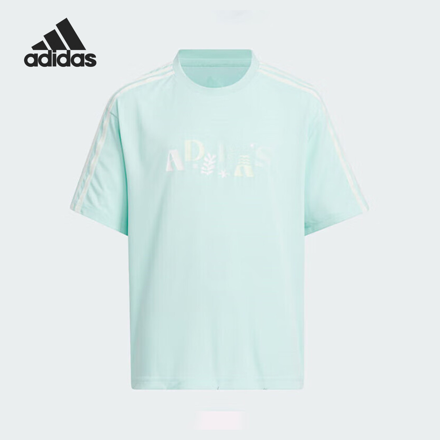 Adidas/阿迪达斯正品当季新款儿童印花时尚短袖T恤IT1785