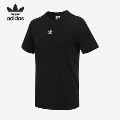 Adidas/阿迪达斯正品夏季三叶草女士圆领经典套头透气短袖JD1495