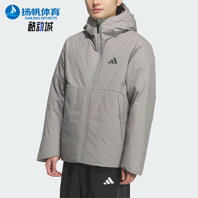 Adidas/阿迪达斯正品TECH DOWN JKT男士运动保暖连帽羽绒服KQ5503