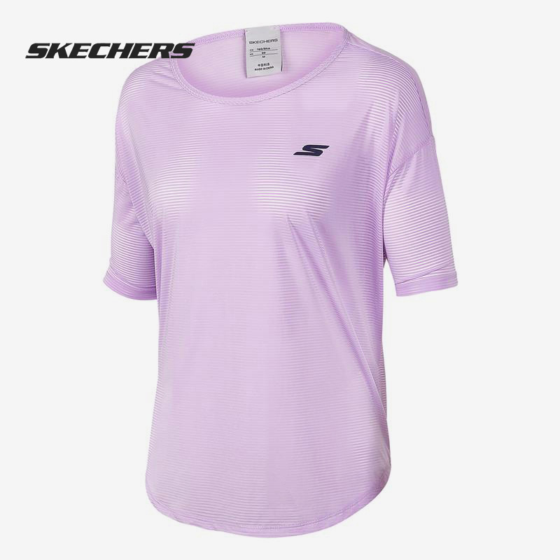 Skechers/斯凯奇正品夏季新款女子休闲运动短袖T恤 P221W019