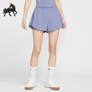 Nike/耐克正品Dri-FIT女士运动网球训练梭织透气短裤FZ6724-499