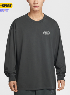 Nike/耐克正品男士印花套头简约时尚圆领长袖T恤IQ3770-070