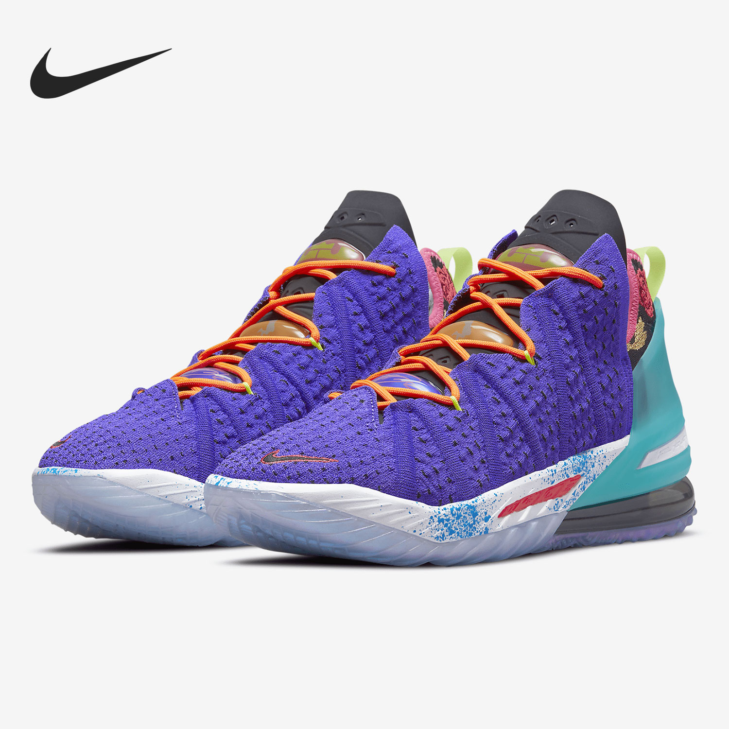 Nike/耐克官方正品LeBron 18 詹姆斯男子运动篮球鞋 DM2814-500
