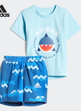 Adidas/阿迪达斯官方正品 Tee Shorts Set 婴童运动套装 GP0359