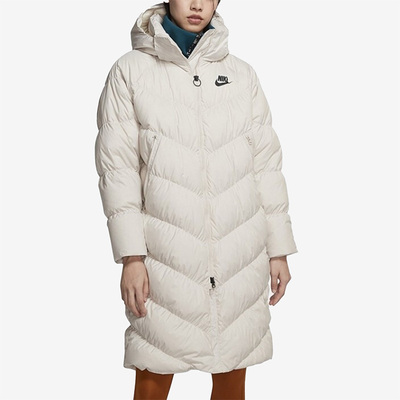 耐克休闲运动长款保暖羽绒服