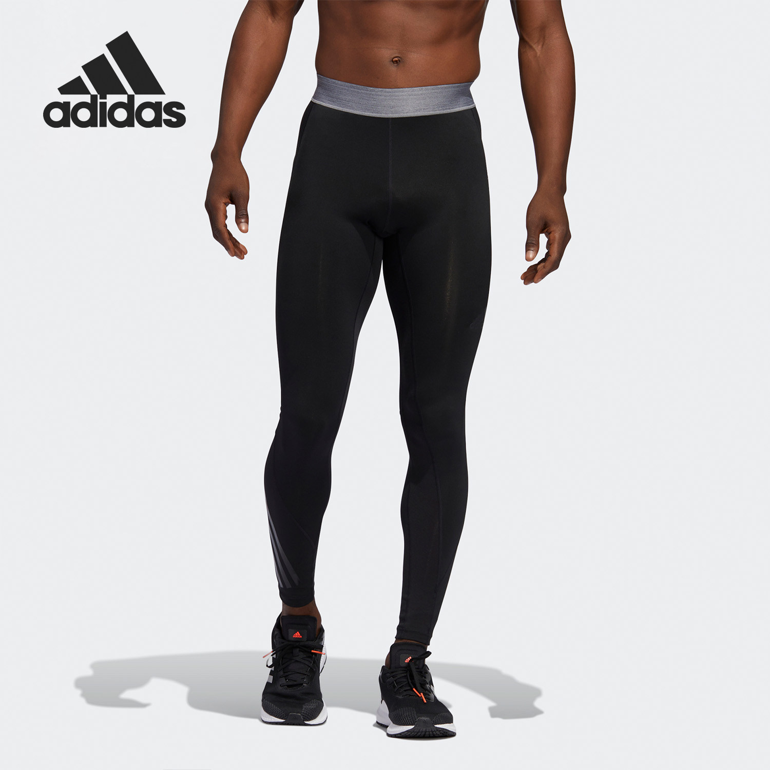 Adidas/阿迪达斯正品男子针织瑜伽训练运动紧身长裤 FS4125