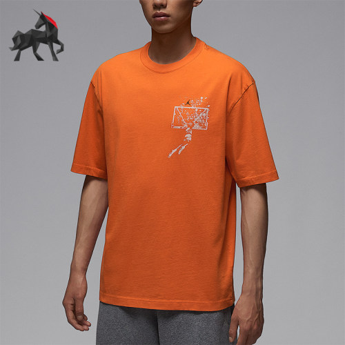 Nike/耐克正品JORDAN男士印花针织圆领日常休闲短袖IB3298-805