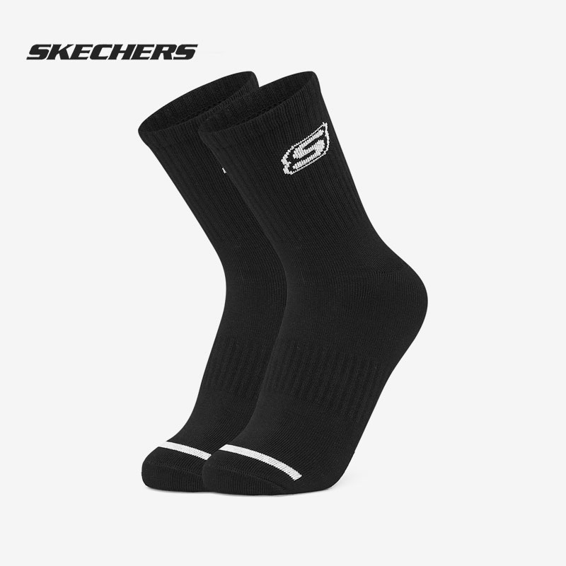 Skechers/斯凯奇正品新款男女运动透气简约中筒休闲袜一双装