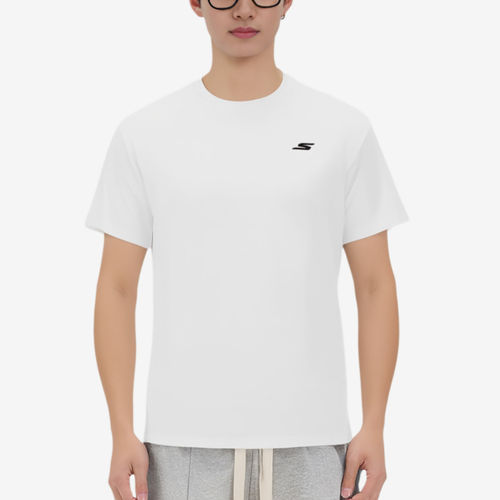 Skechers斯凯奇正品男短袖透气针织修身运动T恤P226M221-0019