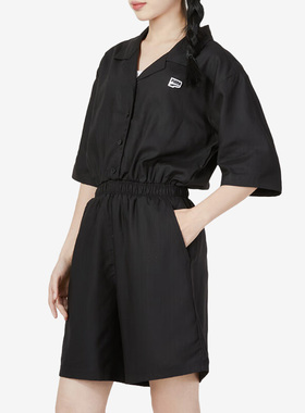 Puma/彪马官方正品新款女子运动宽松短袖短裤连体衣620632-01