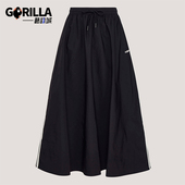 Adidas 三叶草女士耐穿宽松日常休闲梭织长裙KX7986 阿迪达斯正品