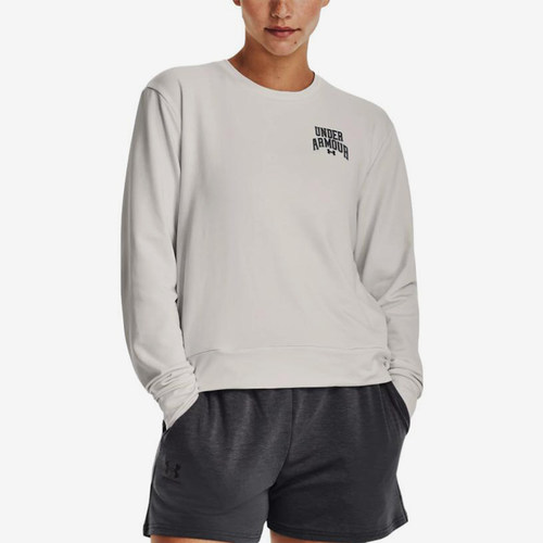 UA/安德玛正品RIVAL TERRY GRAPHIC CREW女士圆领卫衣1379477-114