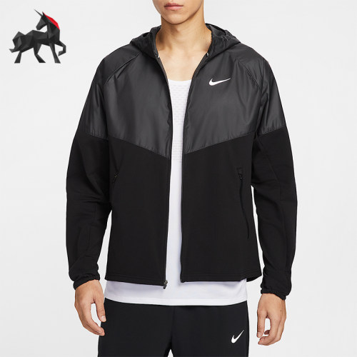 Nike/耐克正品Miler Repel男士运动拉链加绒拼接夹克HV2670-010