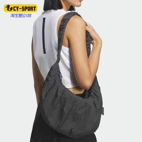 Adidas/阿迪达斯正品2026年春季女士经典运动收纳便携挎包JZ2143