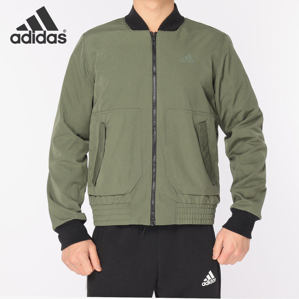 Adidas/阿迪达斯正品男新款加绒棒球服立领 防风外套 DT2487