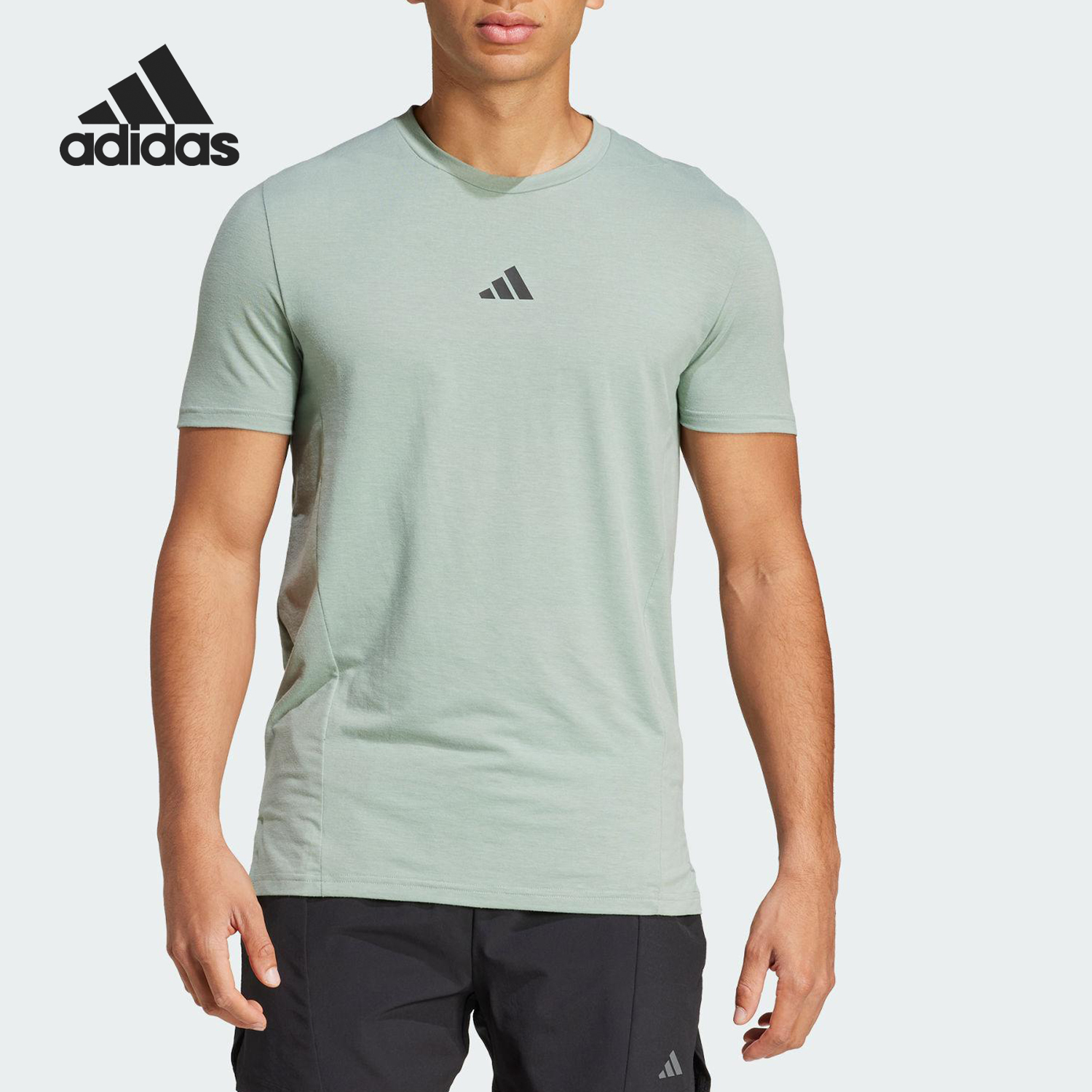 Adidas/阿迪达斯官方正品夏季新款男士宽松透气圆领短袖T恤JI5768