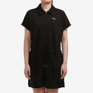 Puma/彪马正品秋冬季新款女子时尚短袖短裤运动连体衣532849-01