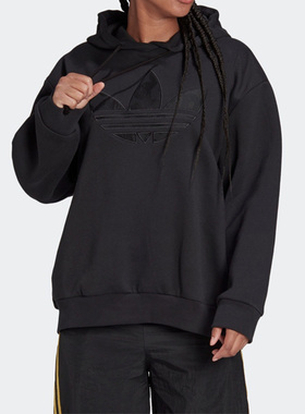Adidas/阿迪达斯正品三叶草女子冬季新款运动休闲连帽卫衣 H20197