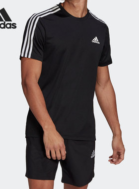 Adidas/阿迪达斯正品26夏圆领男子时尚舒适透气简约短袖T恤GM2105