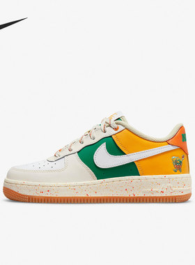 Nike/耐克官方正品AIR FORCE 1（GS）女子大童经典板鞋DQ5085-111