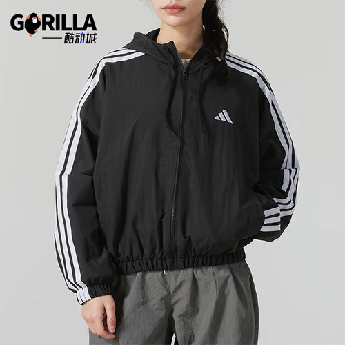 Adidas/阿迪达斯正品TH MH WV JKT女士经典梭织短款外套JZ2162