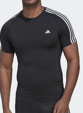 Adidas/阿迪达斯正品夏季新款男子运动休闲舒适透气短袖T恤HD3525