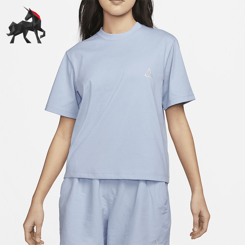 Nike/耐克正品ACG 女士健身训练宽松圆领短袖T恤DJ3647-415
