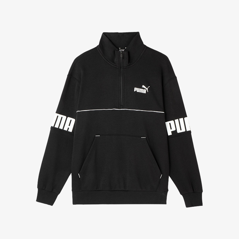 Puma/彪马正品2024秋季新款男士运动休闲宽松印花半拉链卫衣图片