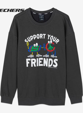 Skechers/斯凯奇正品春新款CTM系列合作款男女套头衫卫衣L121U080