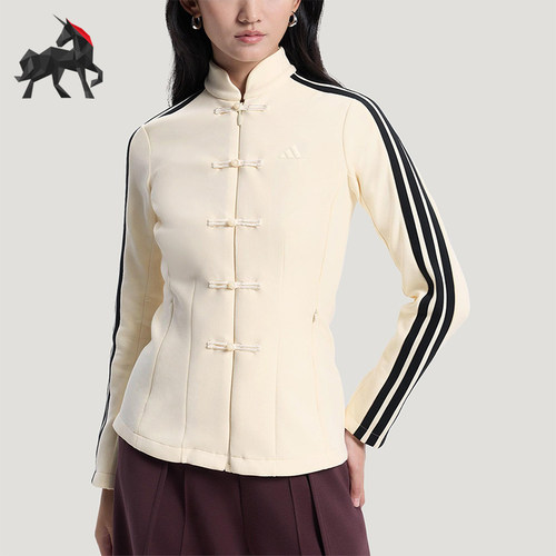 Adidas/阿迪达斯正品春季女士新中式休闲经典时尚修身外套HY2129