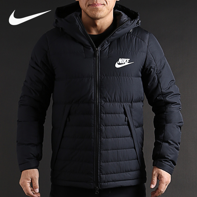 Nike/耐克正品 男款防风保暖休闲运动连帽夹克上衣羽绒外套806862