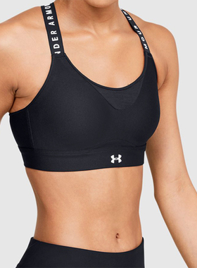 UA/安德玛正品休闲女士经典训练时尚字母印花运动内衣1351994-001